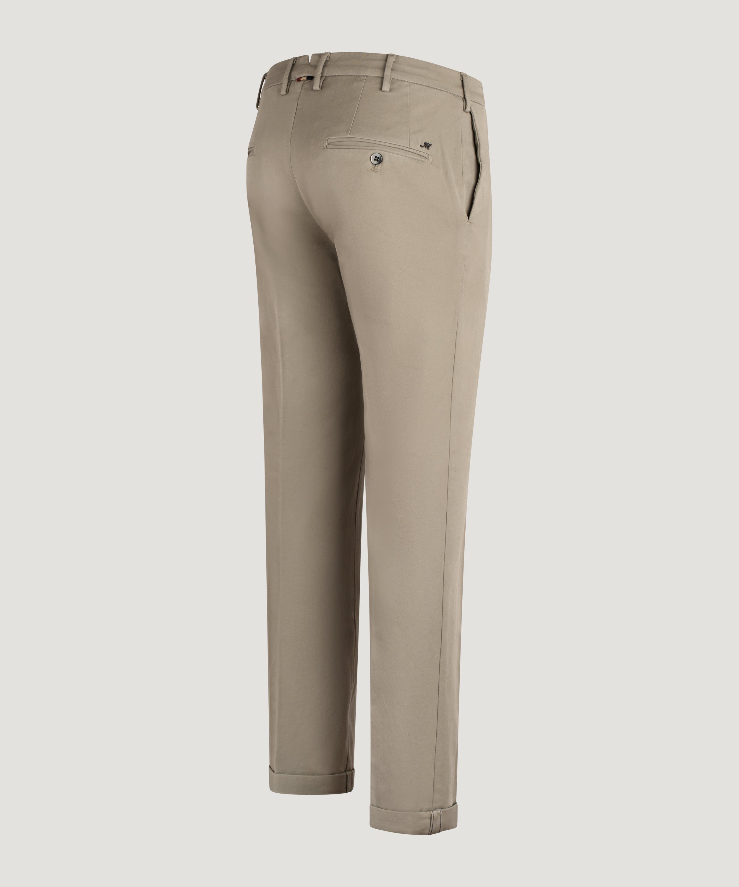 New York Style knitted chino katoen stretch khaki