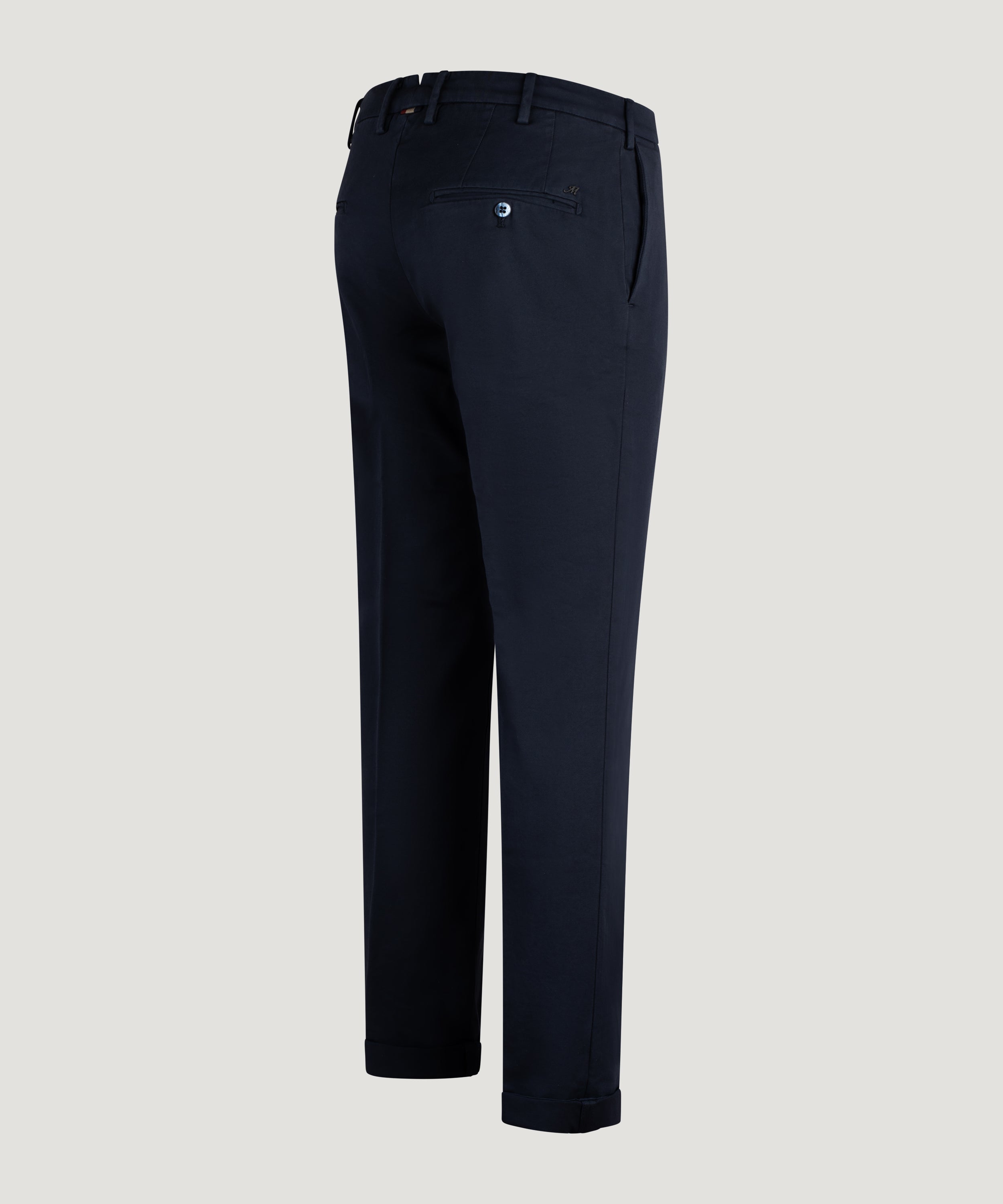 New York Style knitted chino katoen stretch donkerblauw