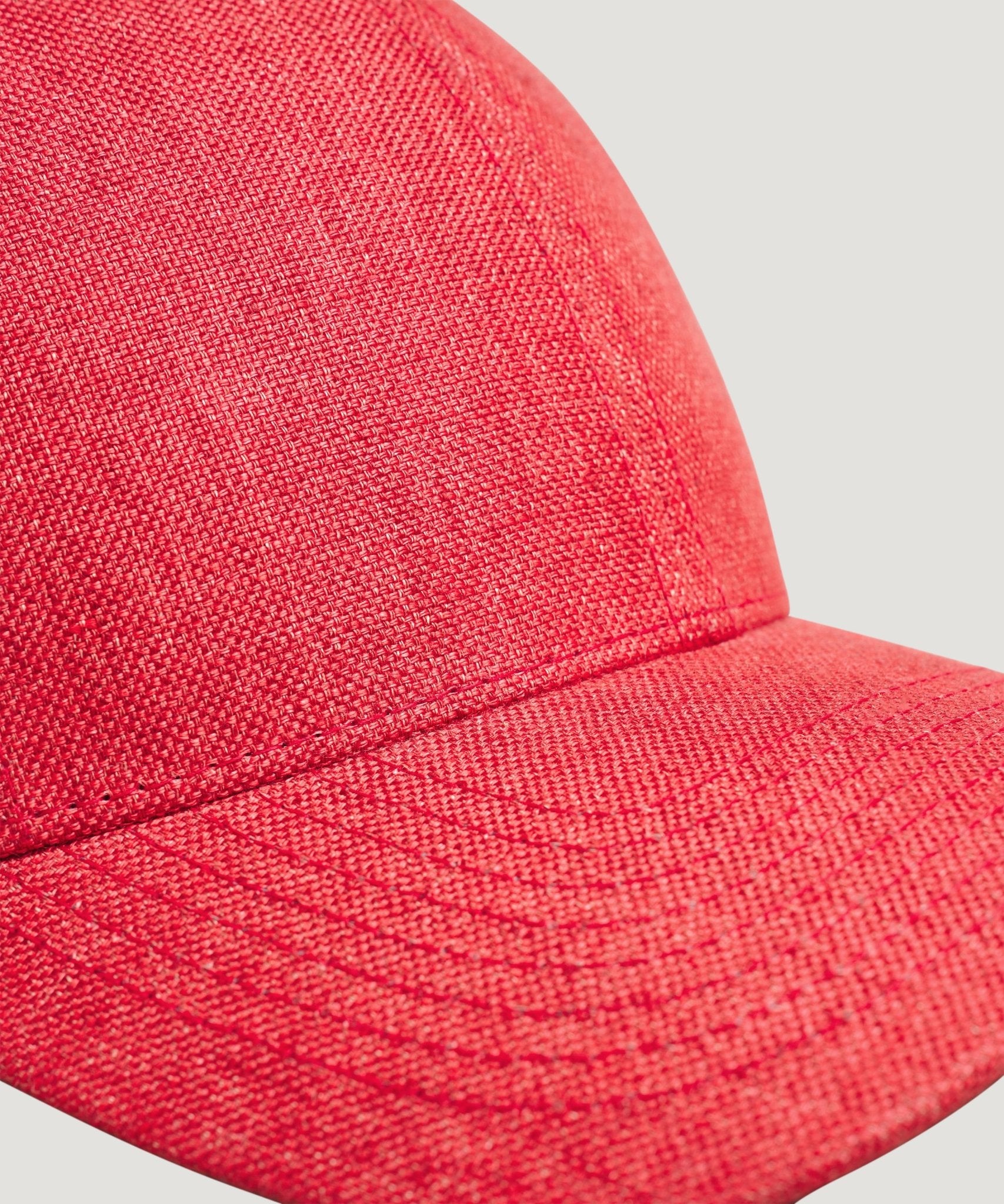 Varsity Baseball cap gewassen linnen rood - The Society Shop