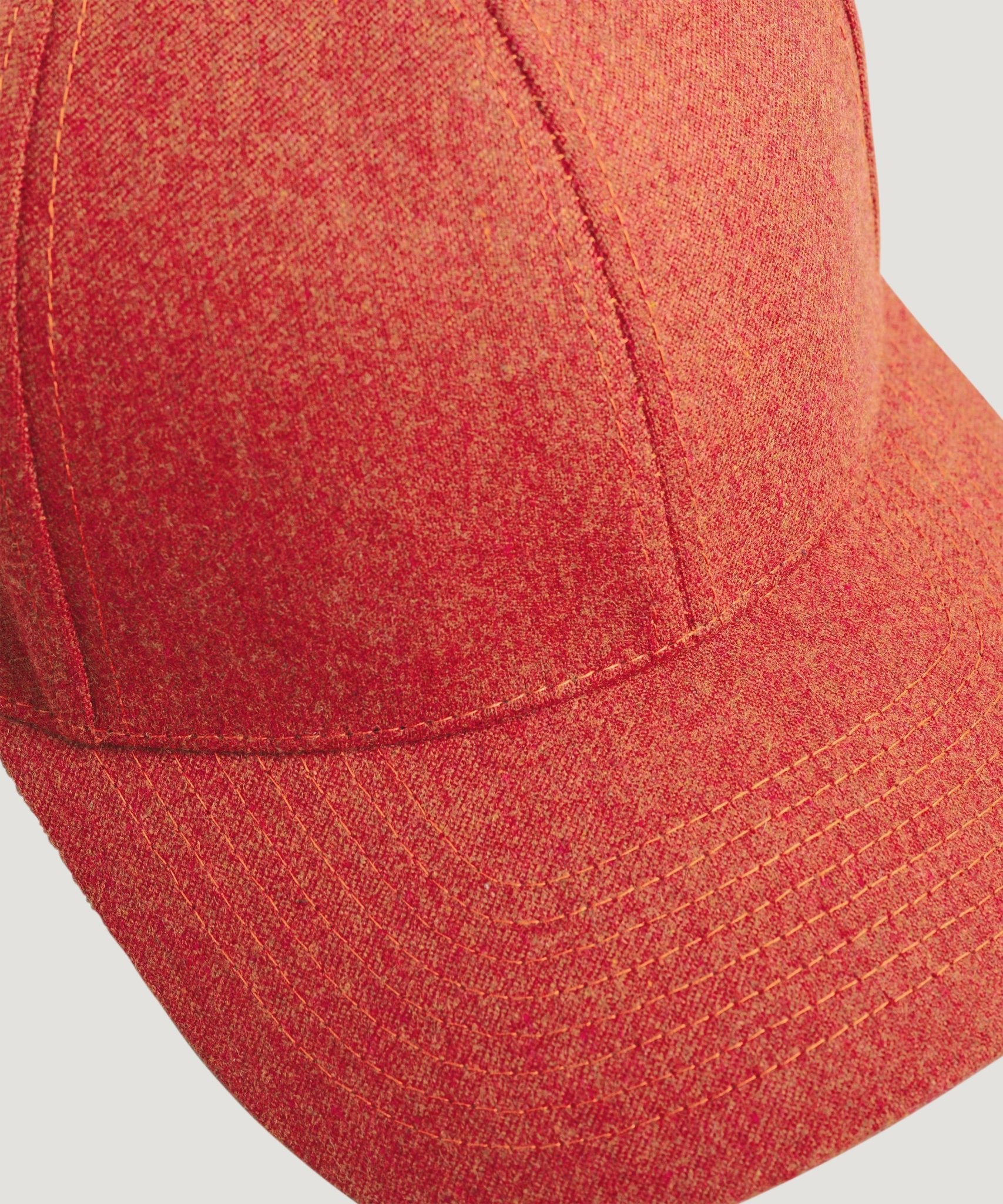 Varsity Baseball cap wol flanel roestbruin - The Society Shop