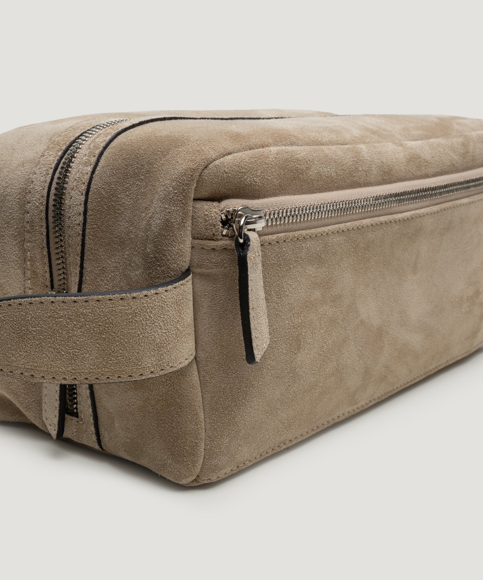 SOCI3TY Limited Fashion Beauty case suède beige - THE SOCIETY SHOP