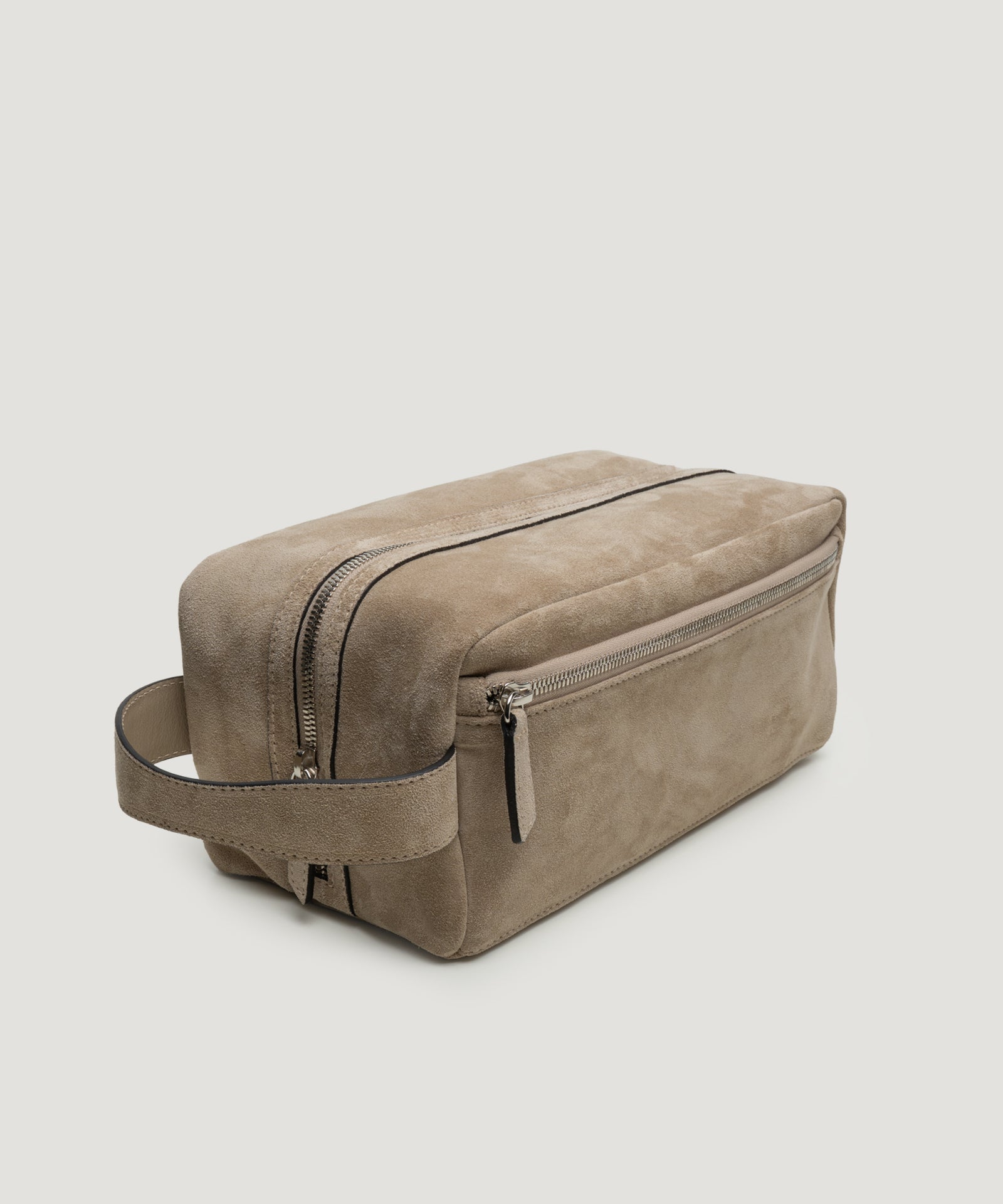 SOCI3TY Limited Fashion Beauty case suède beige - THE SOCIETY SHOP