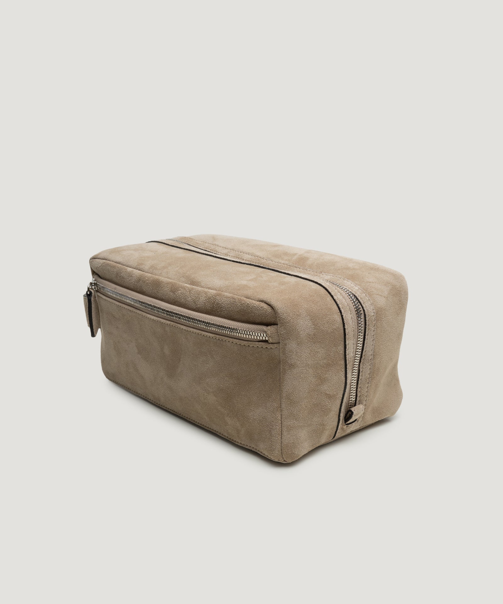 SOCI3TY Limited Fashion Beauty case suède beige - THE SOCIETY SHOP