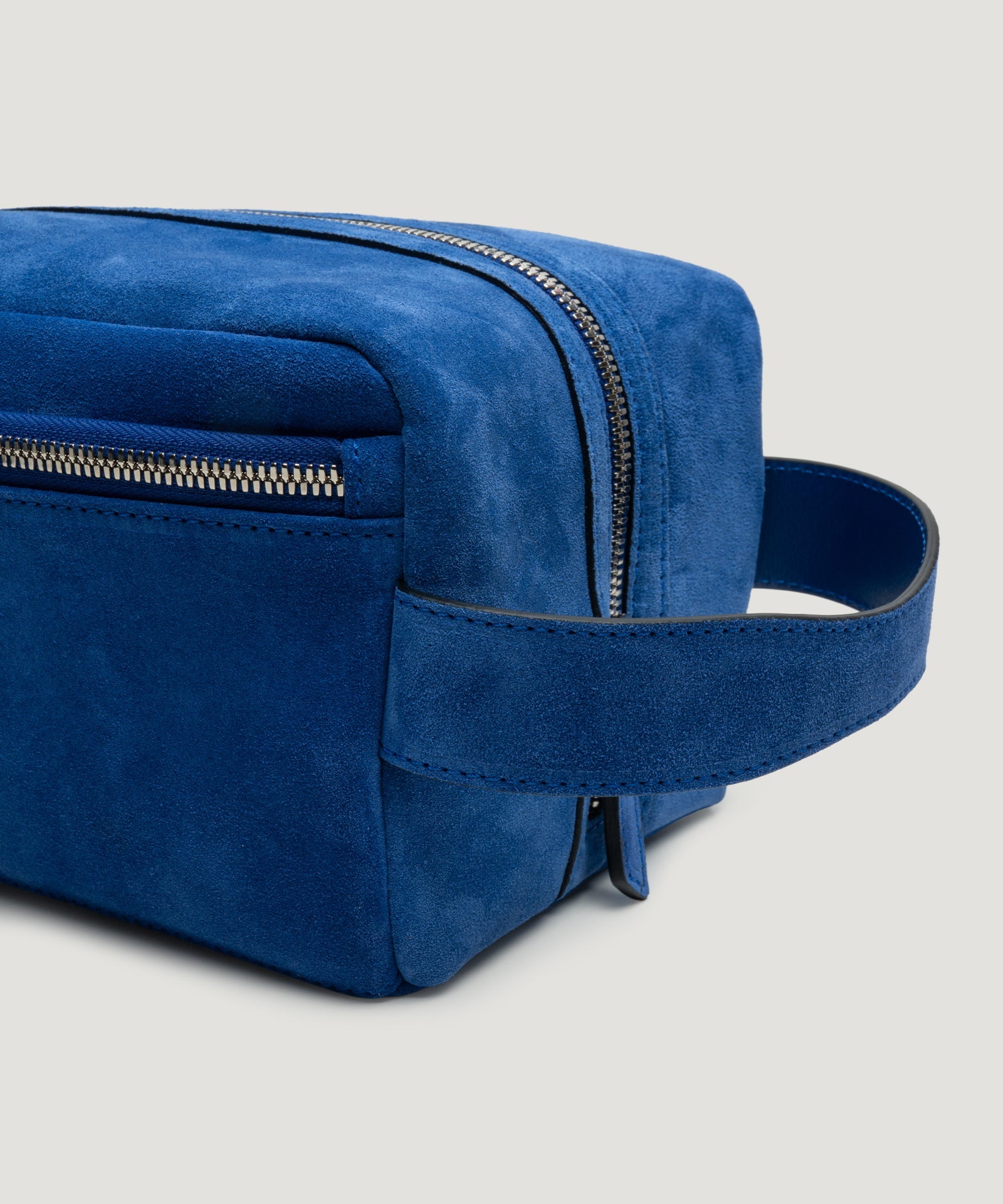 SOCI3TY Limited Fashion Beauty case suède kobaltblauw - THE SOCIETY SHOP