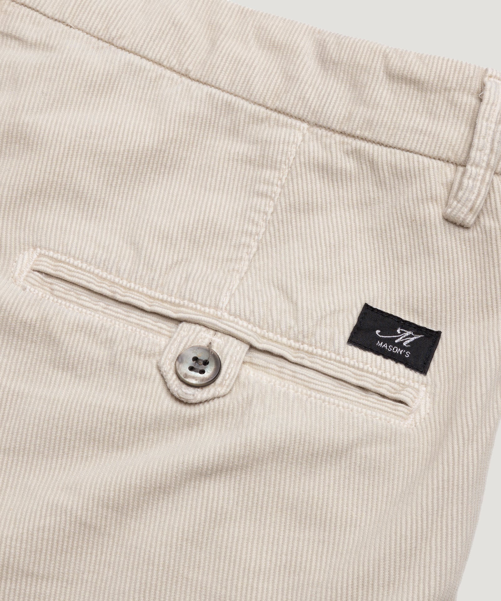 Mason's Bermuda shorts baby cord katoen stretch beige - THE SOCIETY SHOP