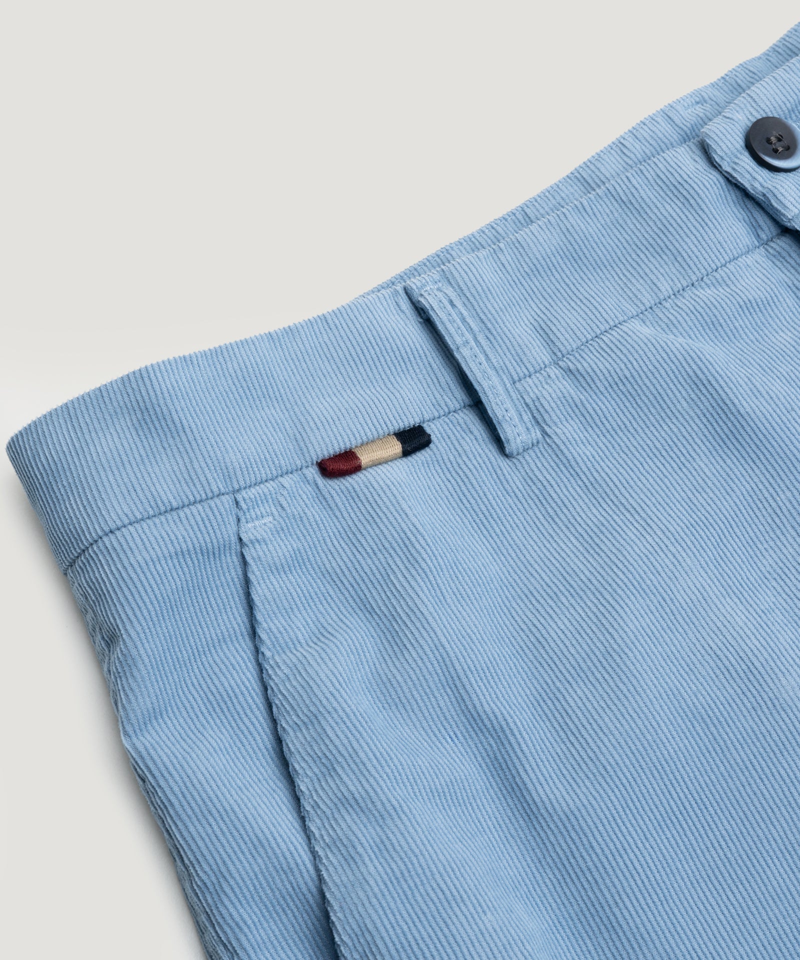 Mason's Bermuda shorts baby cord katoen stretch lichtblauw - THE SOCIETY SHOP