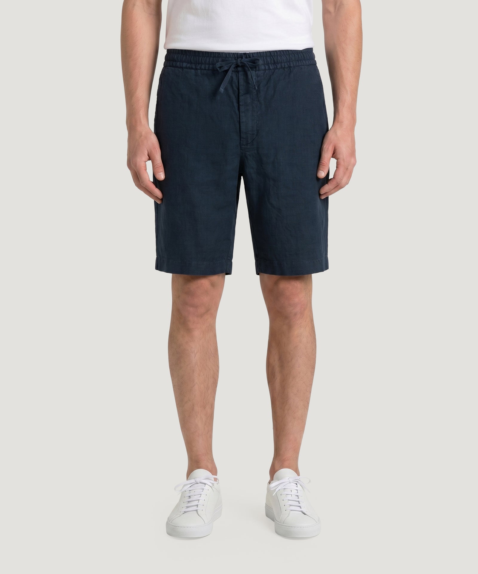 SOCI3TY Limited Fashion Bermuda shorts gewassen linnen donkerblauw - THE SOCIETY SHOP