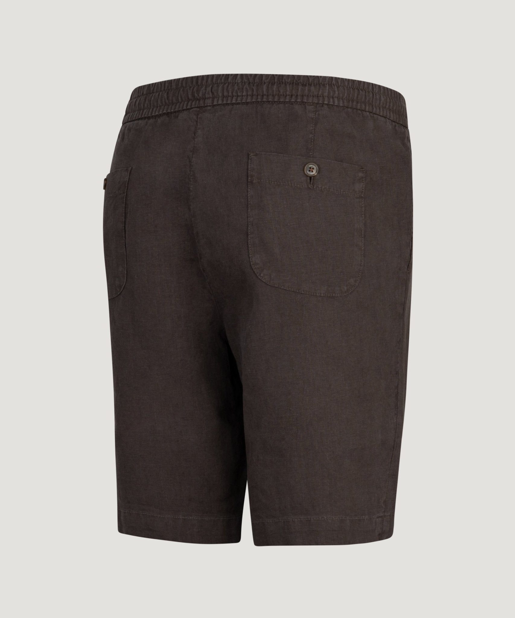 SOCI3TY Limited Fashion Bermuda shorts gewassen linnen donkerbruin - THE SOCIETY SHOP