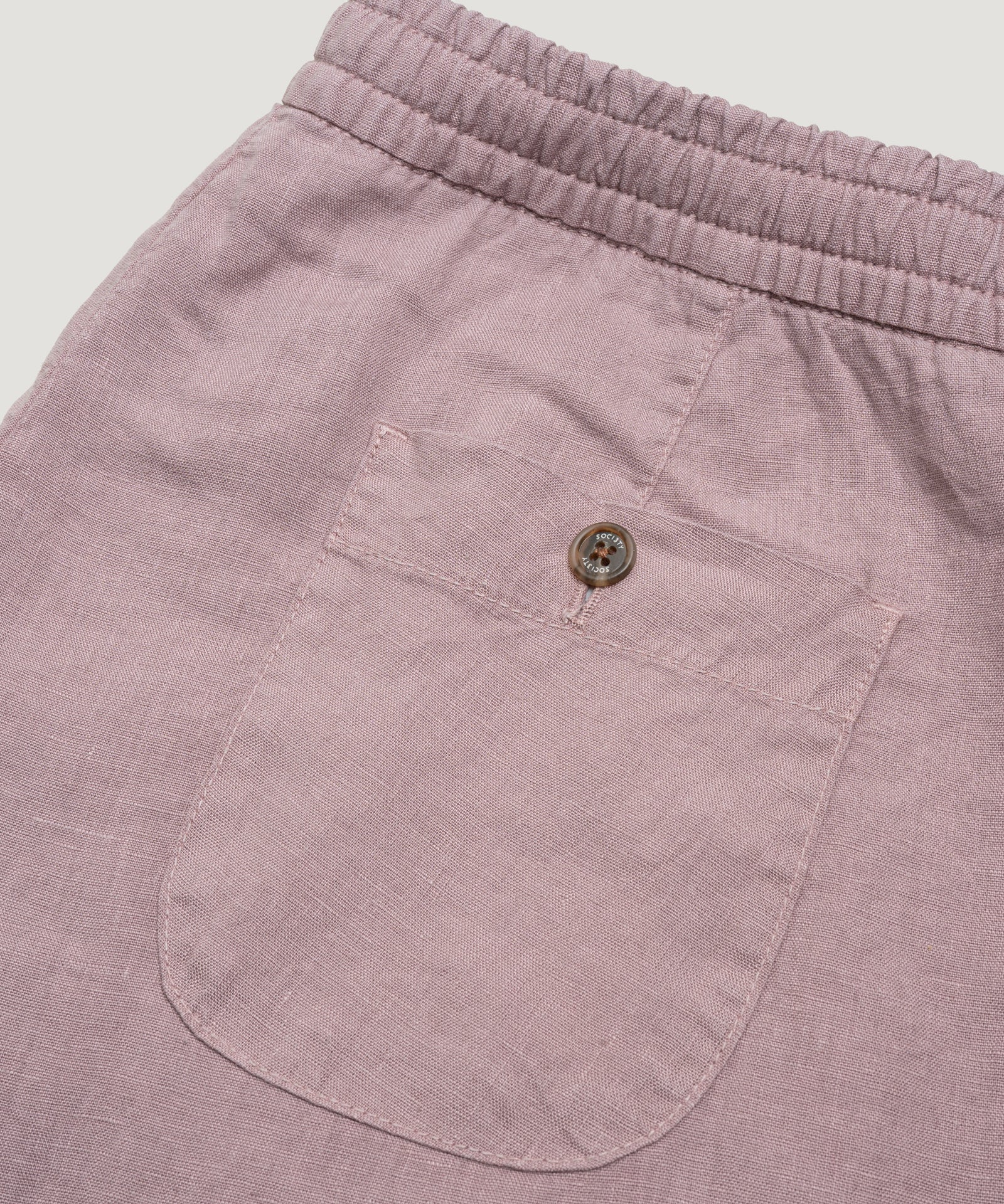 SOCI3TY Limited Fashion Bermuda shorts gewassen linnen oudroze - THE SOCIETY SHOP