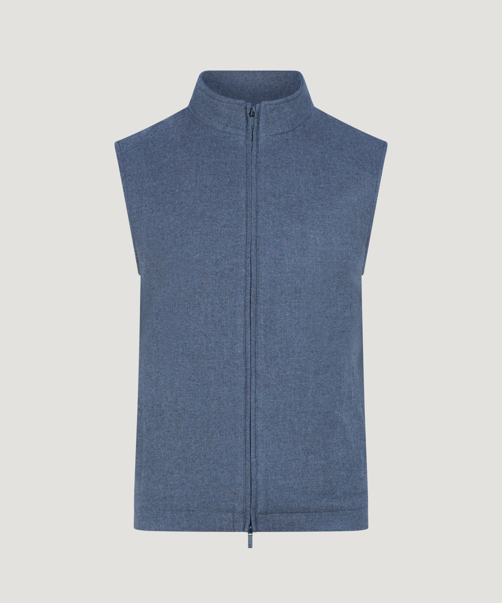 SOCI3TY Bodywarmer wol flanel blauw - THE SOCIETY SHOP
