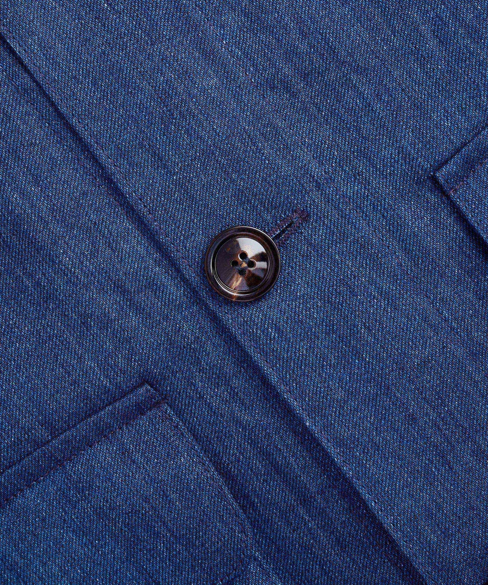 SOCI3TY Bomber jacket linnen blauw - THE SOCIETY SHOP