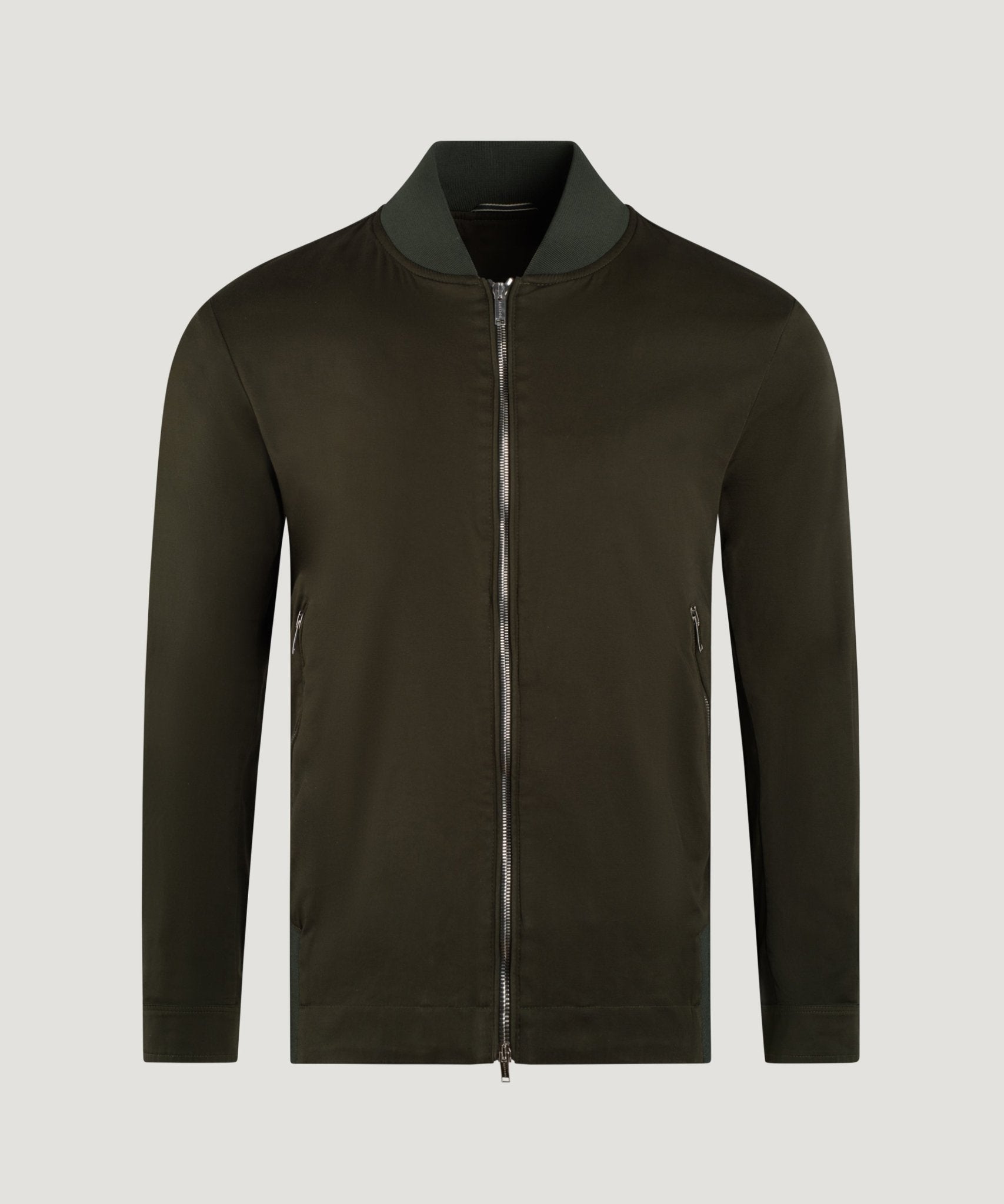 SOCI3TY Limited Fashion Bomberjack fine cotton gabardine donkergroen - THE SOCIETY SHOP