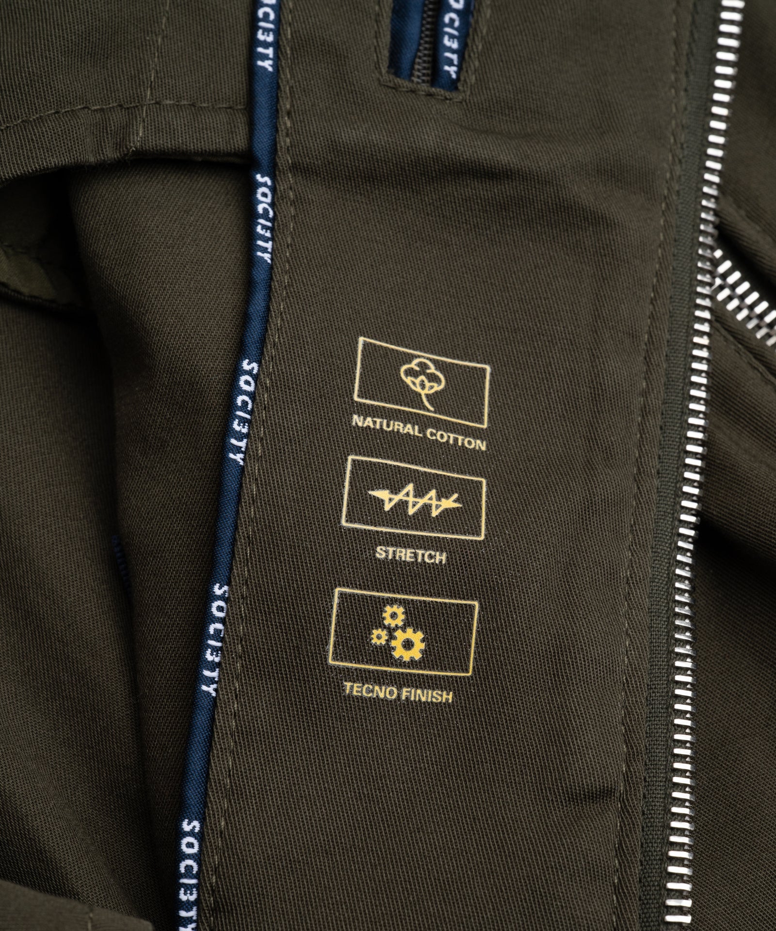 SOCI3TY Limited Fashion Bomberjack fine cotton gabardine donkergroen - THE SOCIETY SHOP