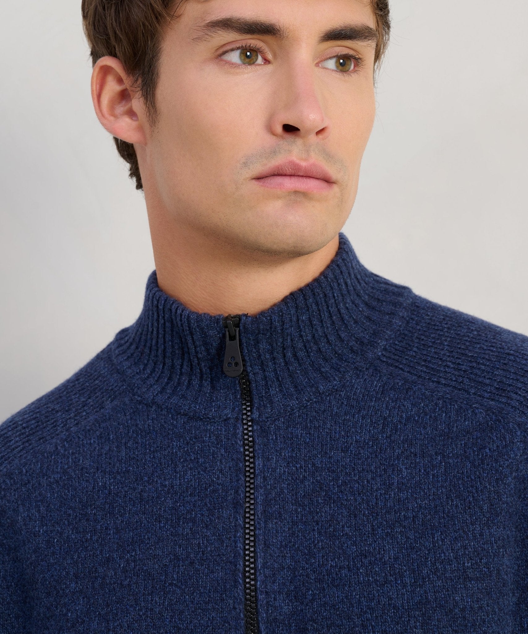 Peuterey Braille 02 half - zip trui blauw - THE SOCIETY SHOP