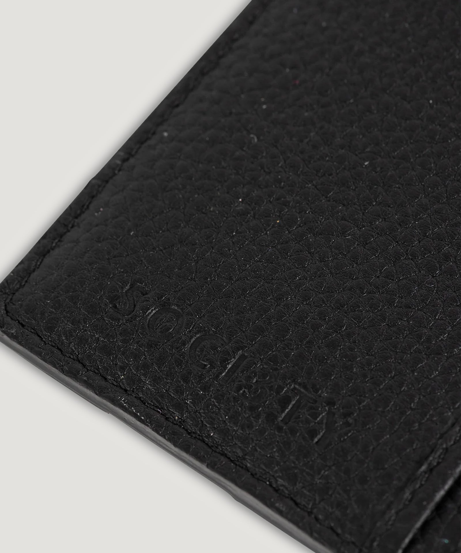 SOCI3TY Card holder kalfsleer zwart - The Society Shop