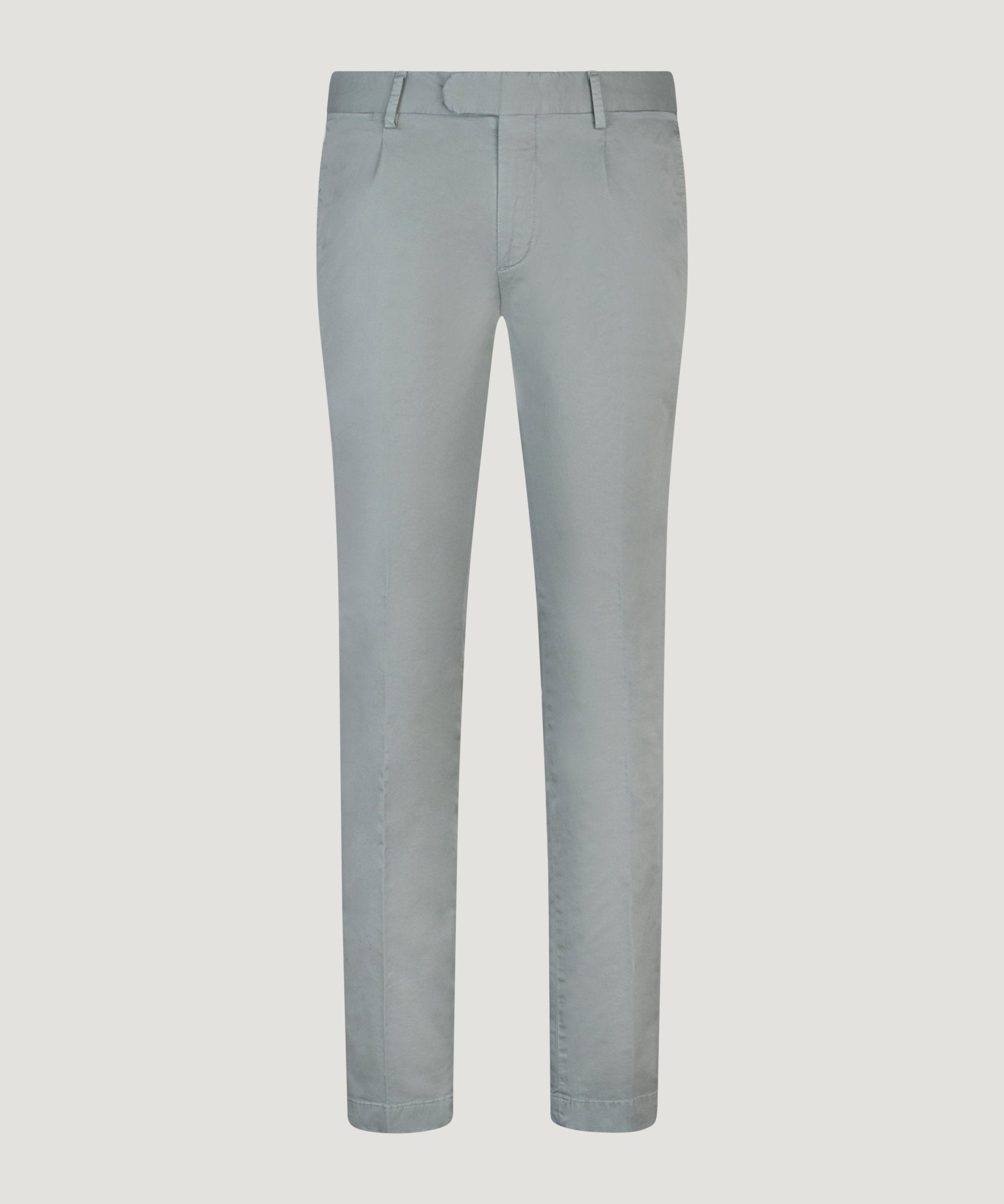 SOCI3TY Limited Fashion Chino slim 1 pleat katoen stretch saliegroen - THE SOCIETY SHOP