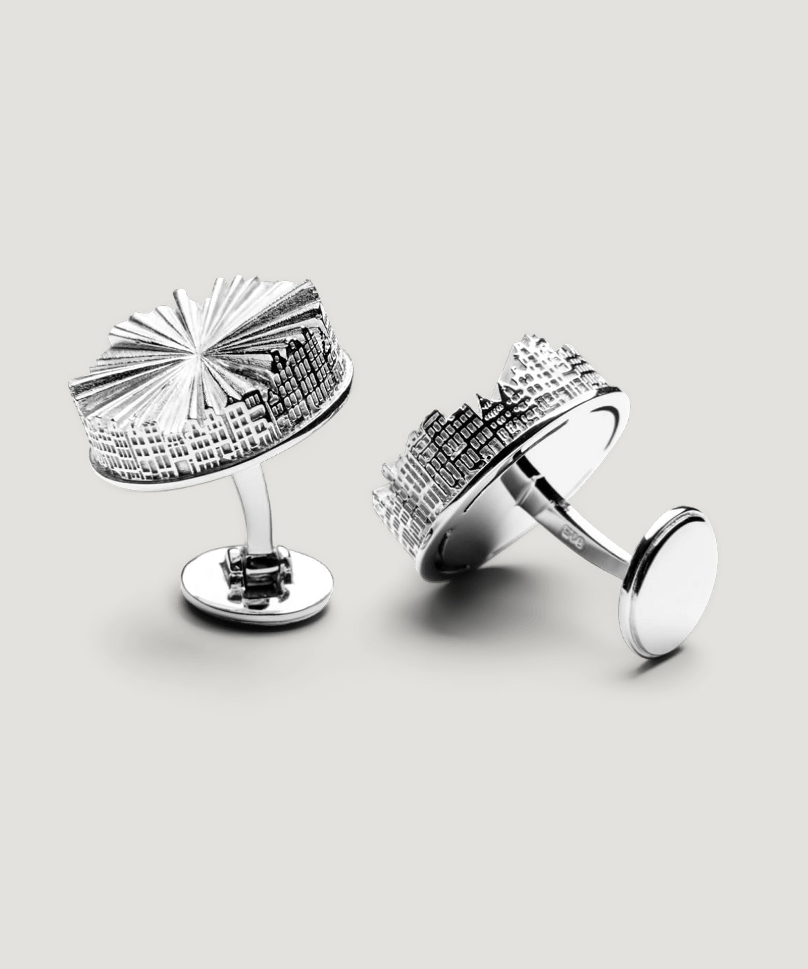 City Cufflinks City cufflinks Amsterdam manchetknopen zilver - THE SOCIETY SHOP