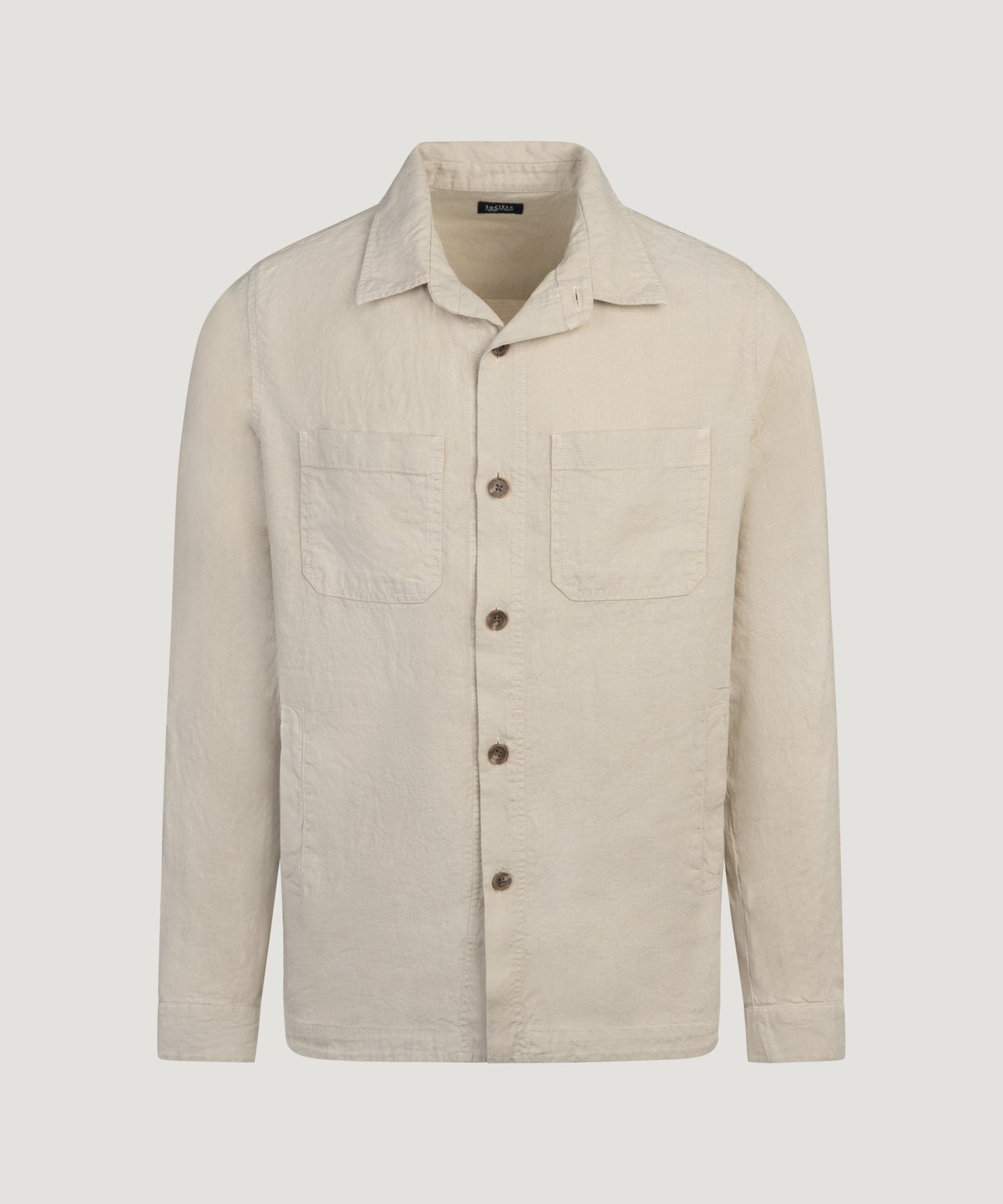 SOCI3TY Limited Fashion Coimbra overshirt gewassen linnen beige - THE SOCIETY SHOP