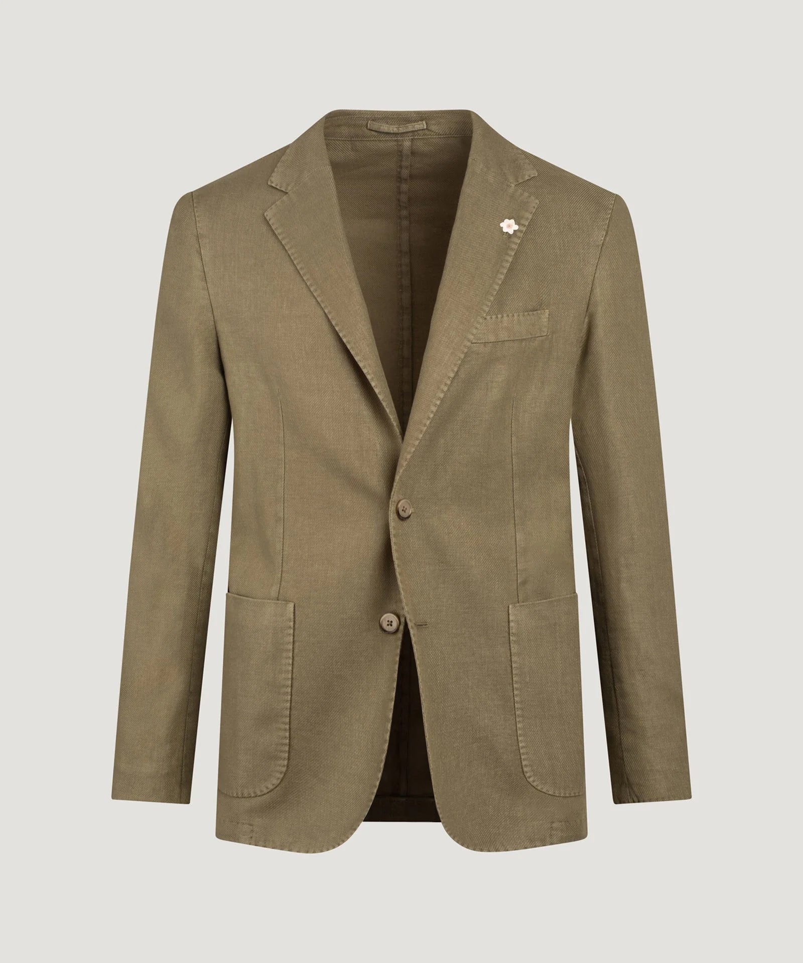 SOCI3TY Handmade Colbert garment - dyed linnen/katoen twill groen - THE SOCIETY SHOP