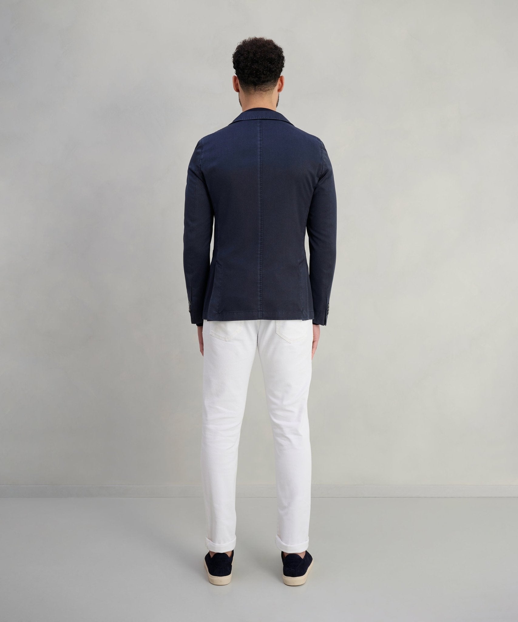 SOCI3TY Colbert garment - dyed wol donkerblauw - The Society Shop