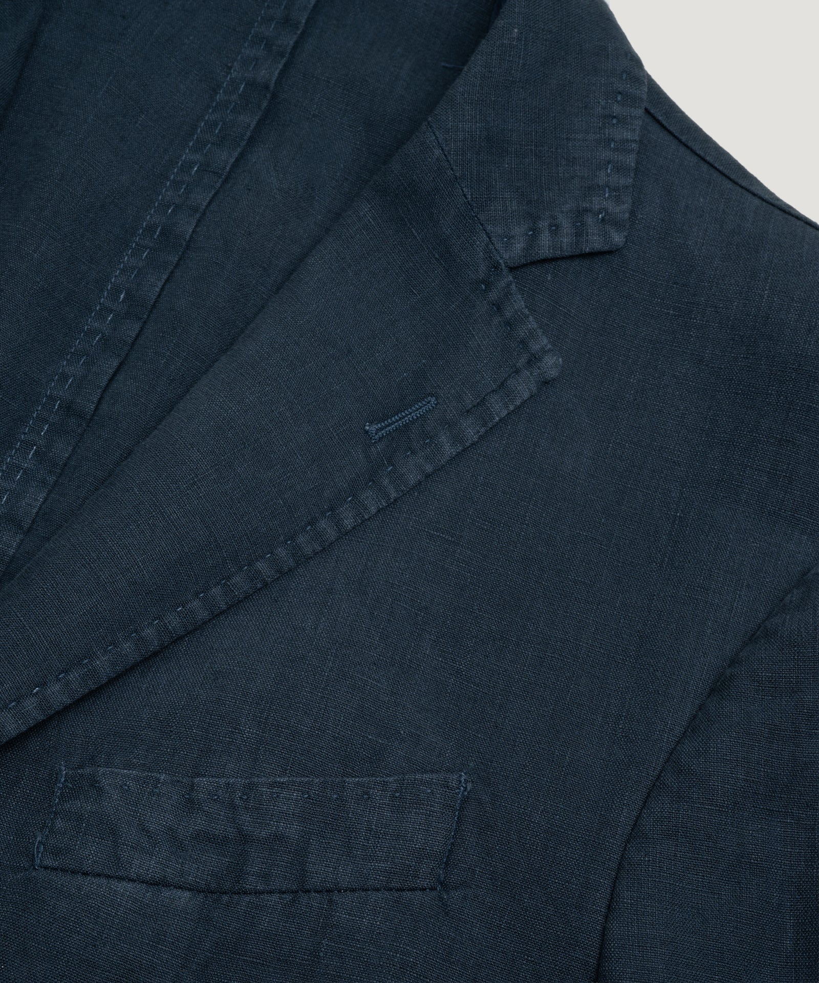 SOCI3TY Limited Fashion Colbert gewassen linnen donkerblauw - THE SOCIETY SHOP