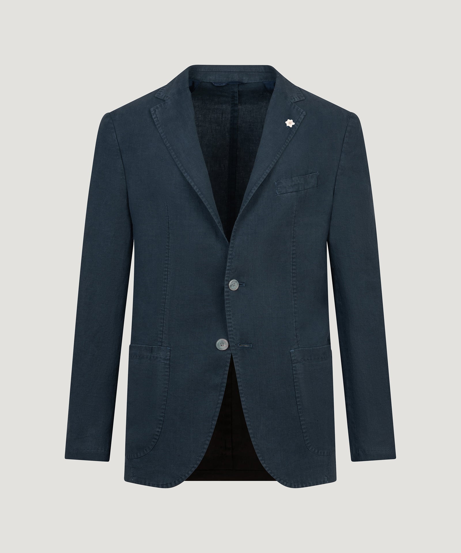 SOCI3TY Limited Fashion Colbert gewassen linnen donkerblauw - THE SOCIETY SHOP
