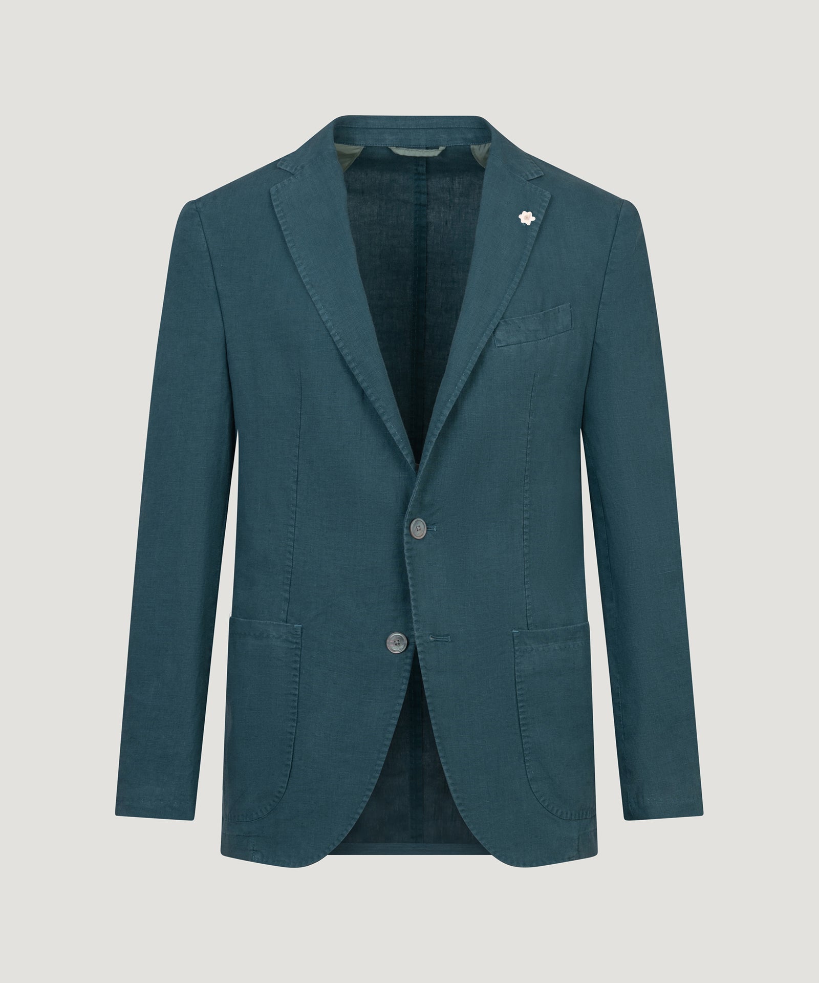 SOCI3TY Limited Fashion Colbert gewassen linnen petrol - THE SOCIETY SHOP