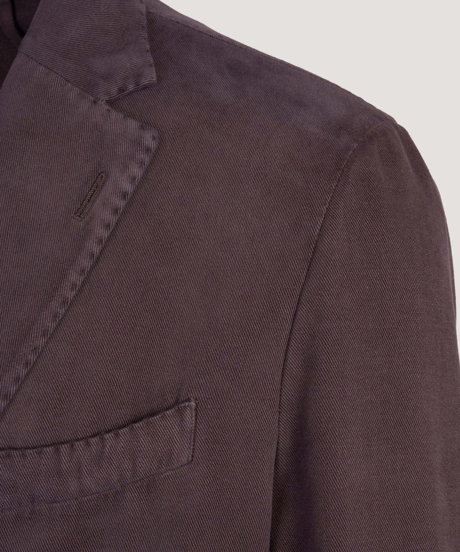 SOCI3TY Handmade Colbert katoen/kasjmier garment-dyed bordeaux - THE SOCIETY SHOP