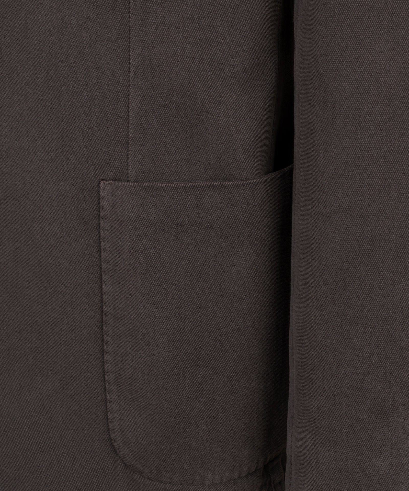 SOCI3TY Handmade Colbert katoen/kasjmier garment-dyed donkerbruin - THE SOCIETY SHOP