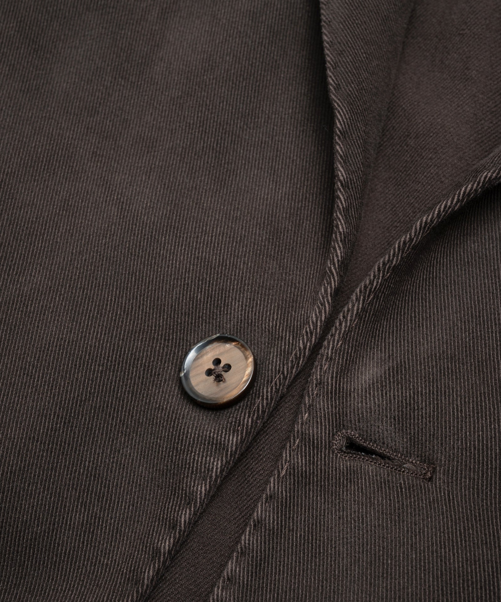 SOCI3TY Handmade Colbert katoen/kasjmier garment-dyed donkerbruin - THE SOCIETY SHOP