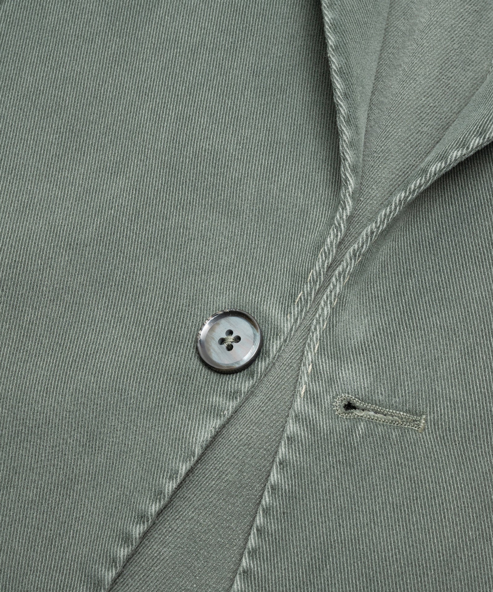 SOCI3TY Handmade Colbert katoen/kasjmier garment-dyed saliegroen - THE SOCIETY SHOP