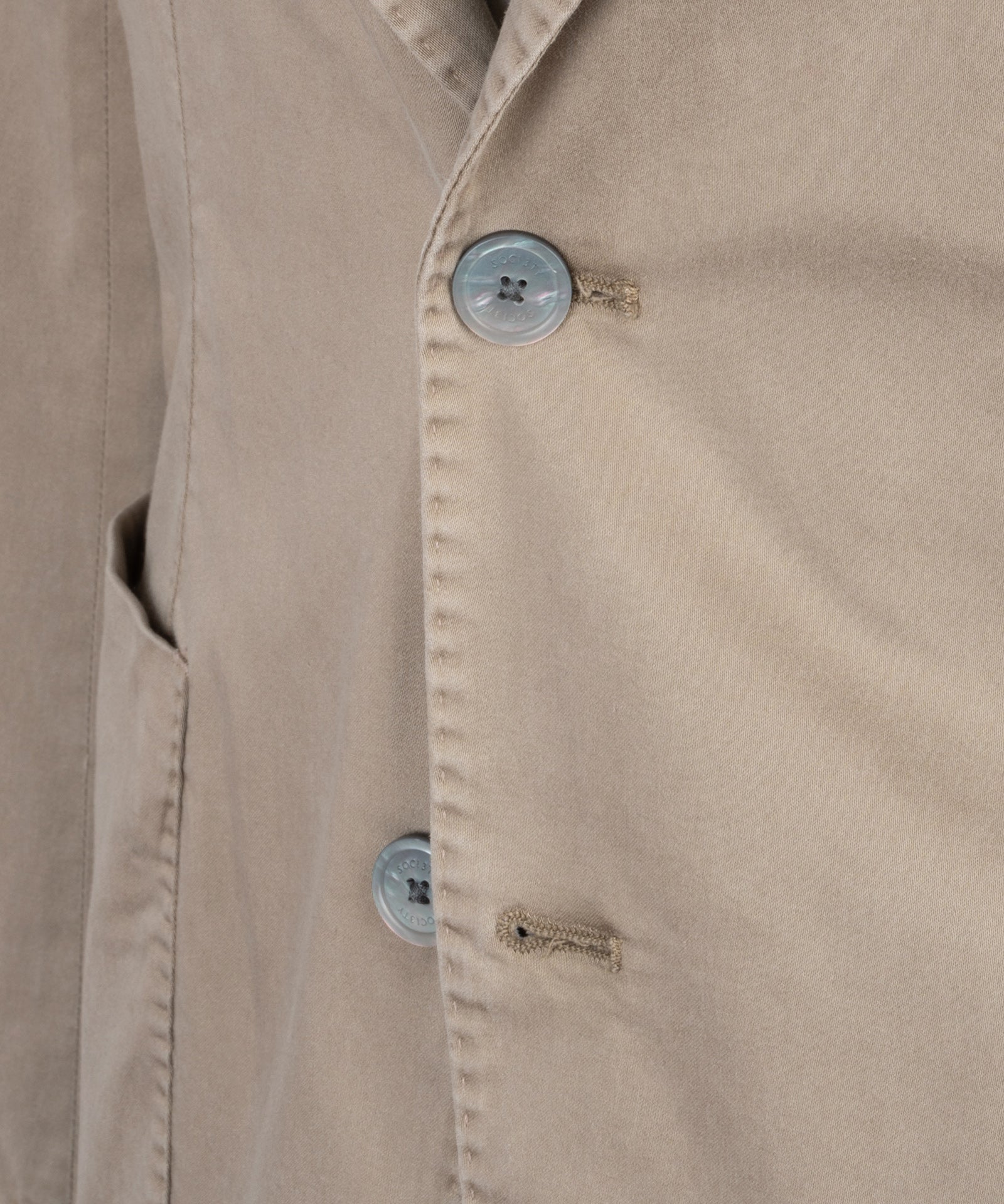 SOCI3TY Limited Fashion Colbert lyocell/katoen stretch garment-dyed taupe - THE SOCIETY SHOP
