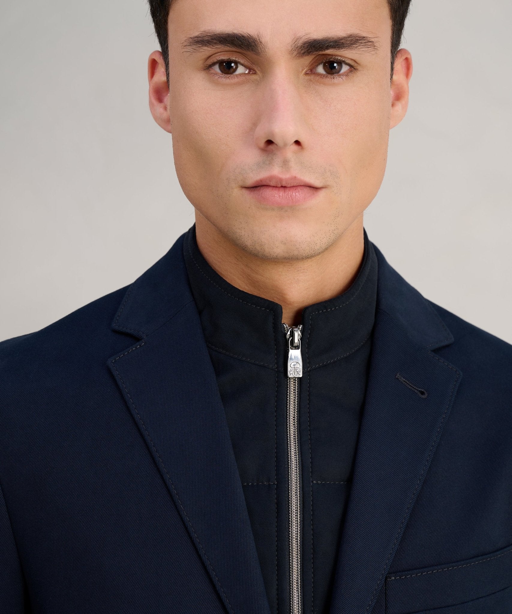 Corneliani Colbert met uitneembaar binnenwerk wol donkerblauw - The Society Shop