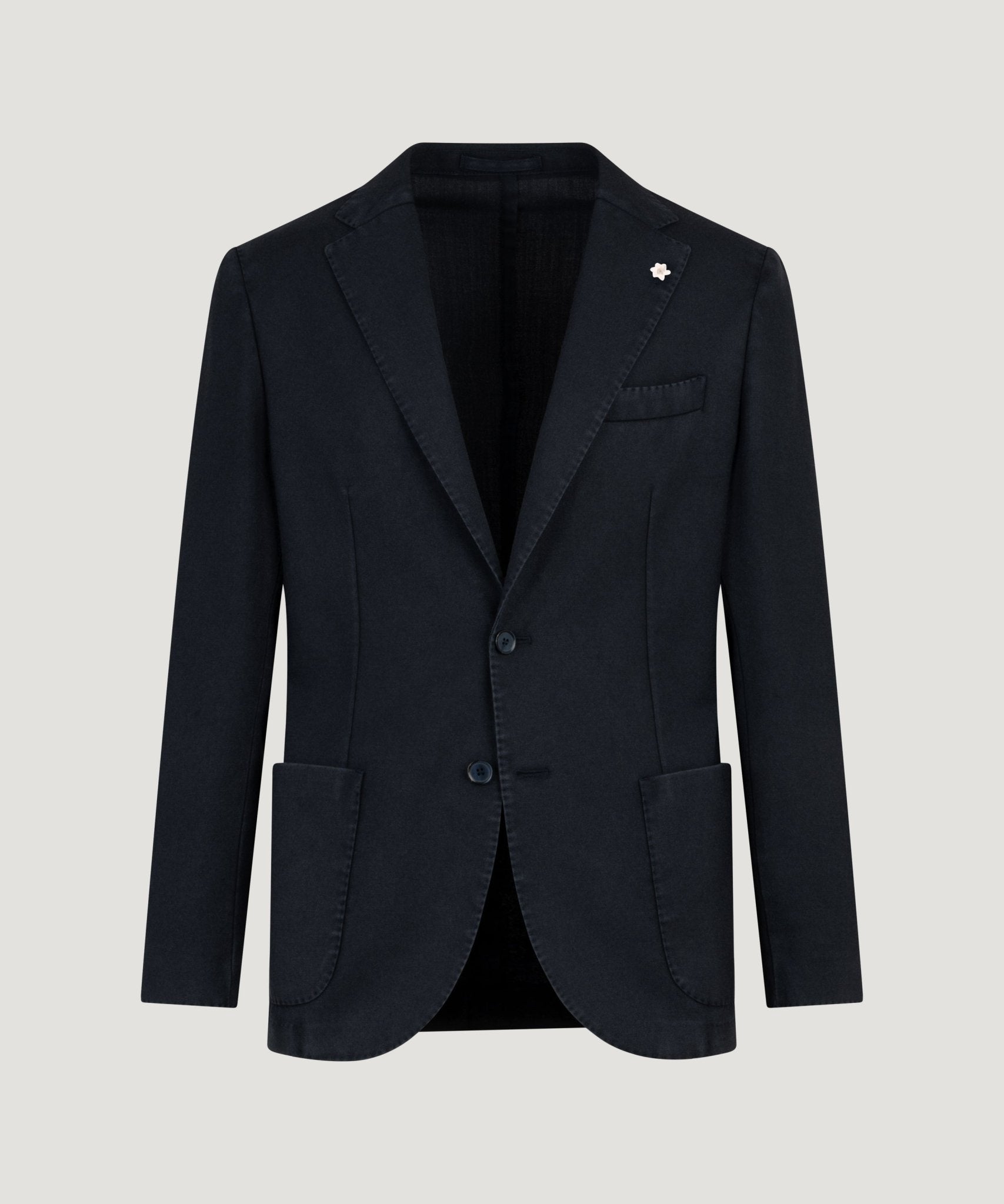 SOCI3TY Handmade Colbert scheerwol garment-dyed donkerblauw - THE SOCIETY SHOP