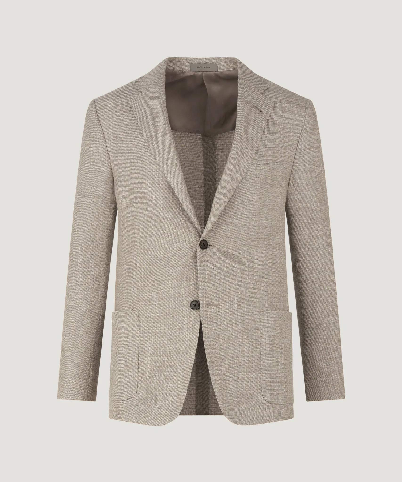 Corneliani Colbert scheerwol/zijde/linnen lichtbruin - THE SOCIETY SHOP