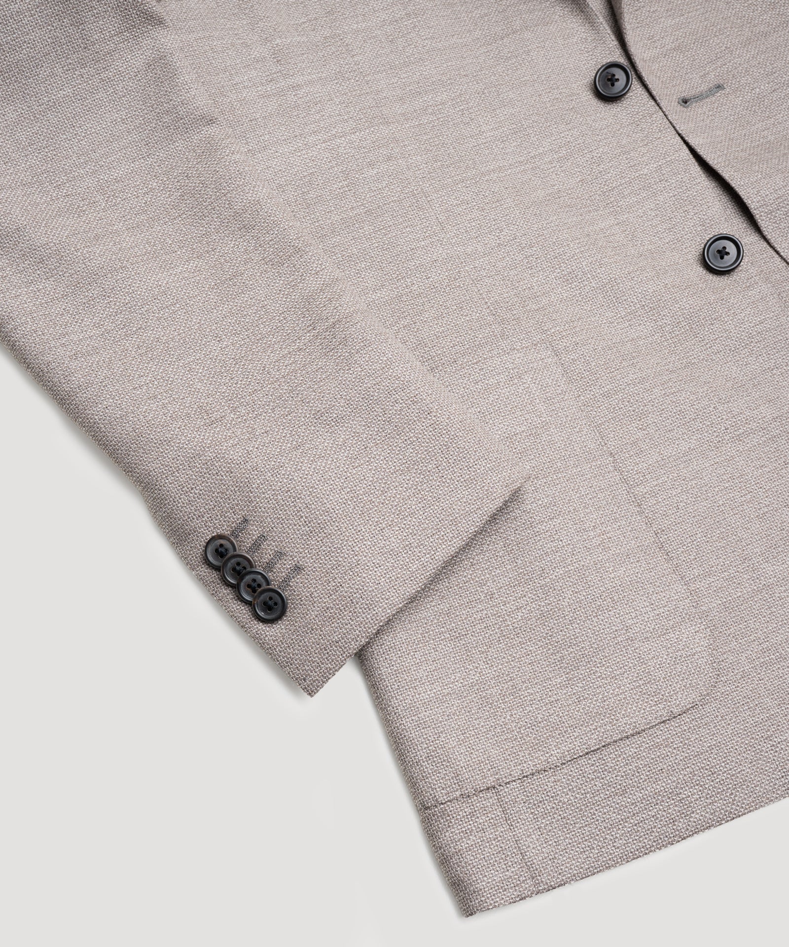Corneliani Colbert virgin wol stretch beige hopsack - THE SOCIETY SHOP