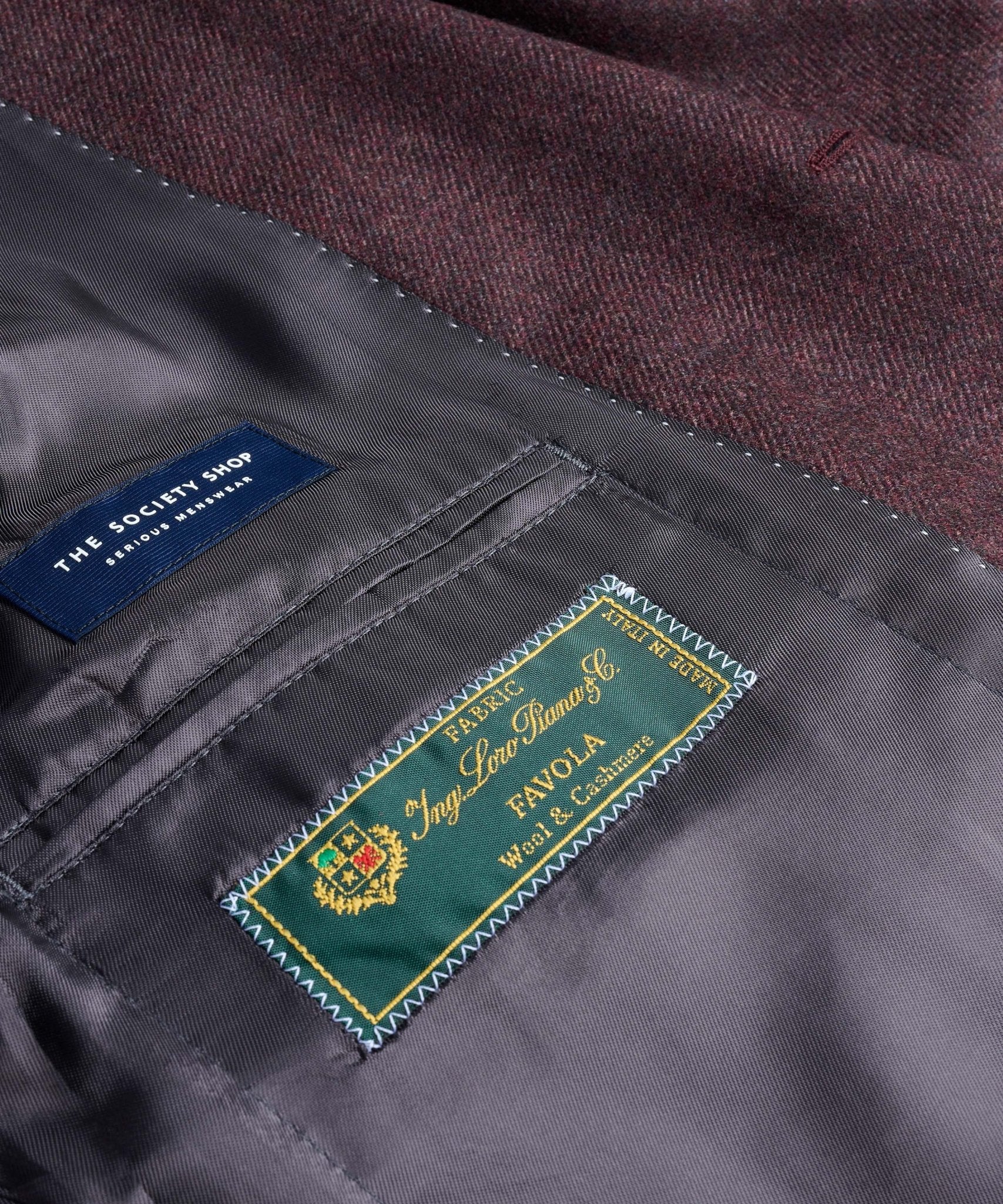 SOCI3TY Limited Colbert wol/kasjmier bordeauxrood - THE SOCIETY SHOP