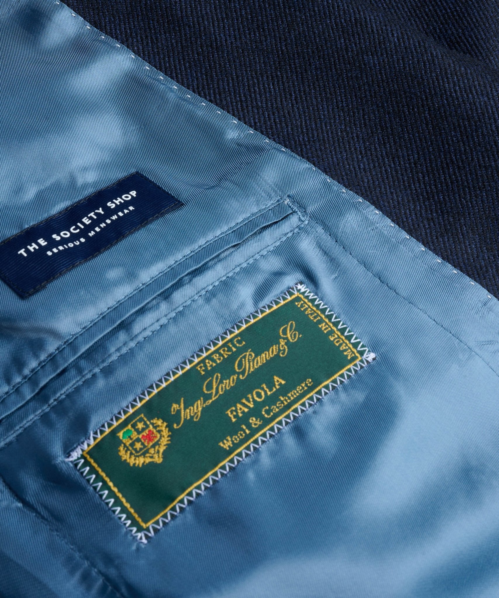 SOCI3TY Limited Colbert wol/kasjmier donkerblauw - THE SOCIETY SHOP