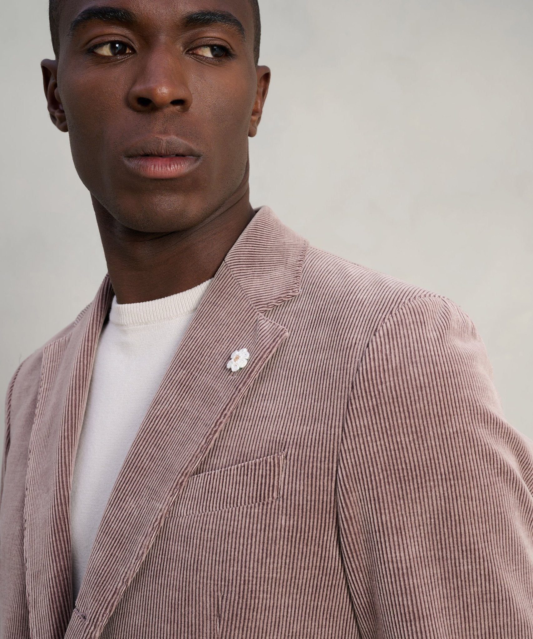 SOCI3TY Limited Colbert wol/katoen Skyfall corduroy roze - THE SOCIETY SHOP
