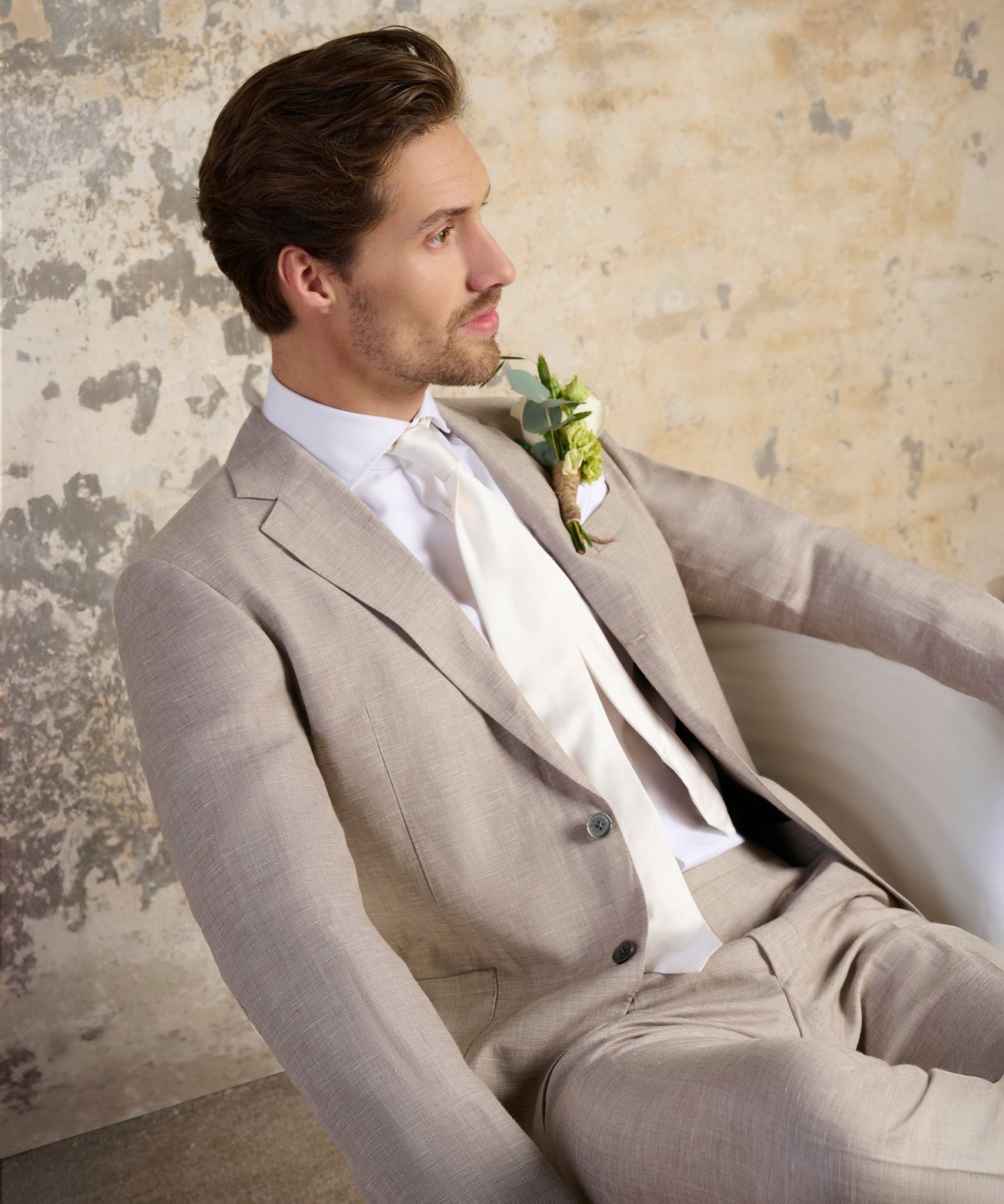 SOCI3TY Limited Colbert wol/linnen beige - THE SOCIETY SHOP