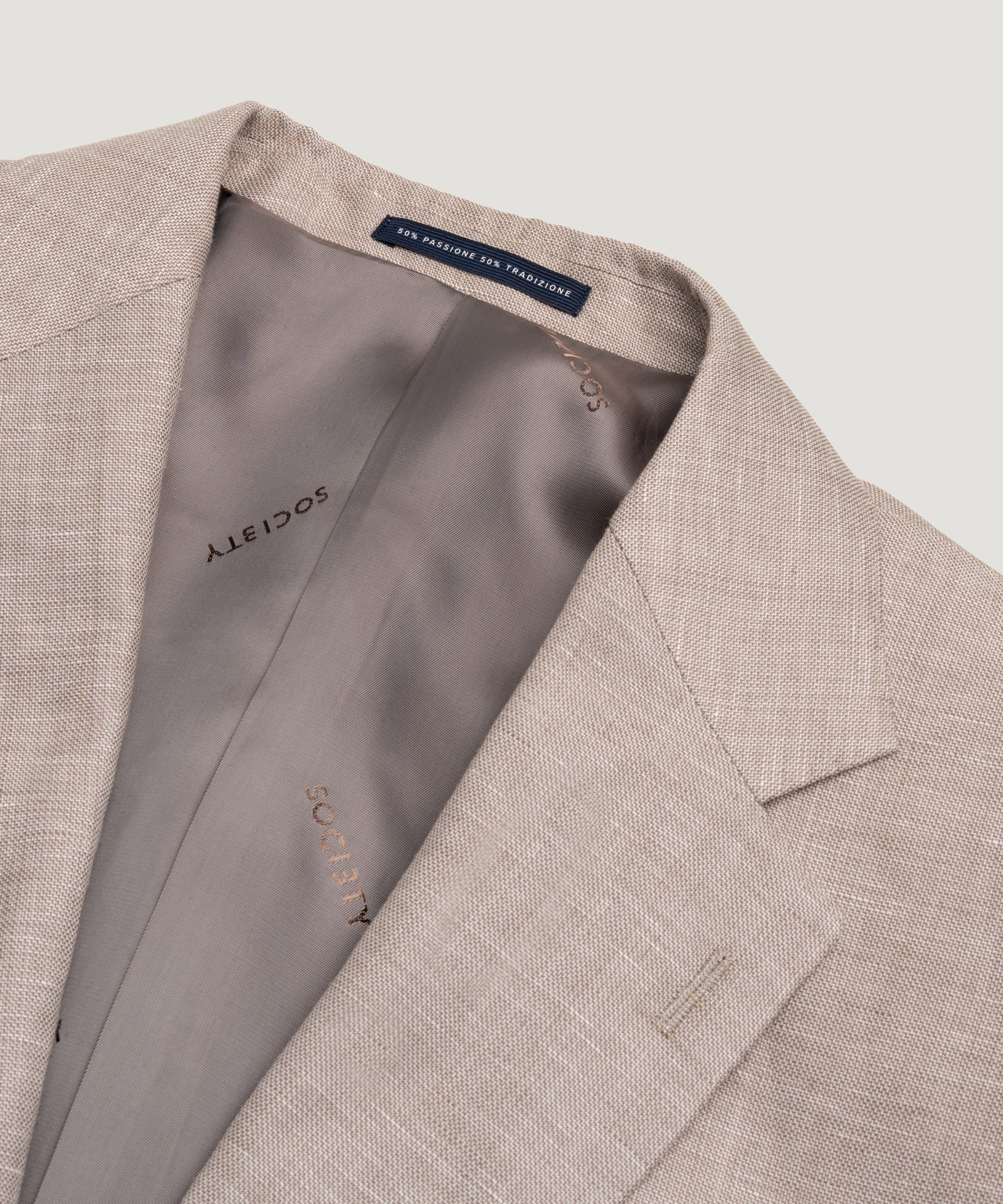 SOCI3TY Limited Fashion Colbert wol/linnen zand - THE SOCIETY SHOP