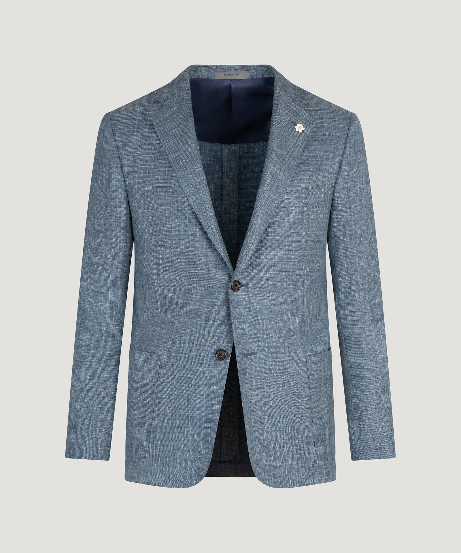 Corneliani Colbert wol/zijde/linnen blauw - THE SOCIETY SHOP