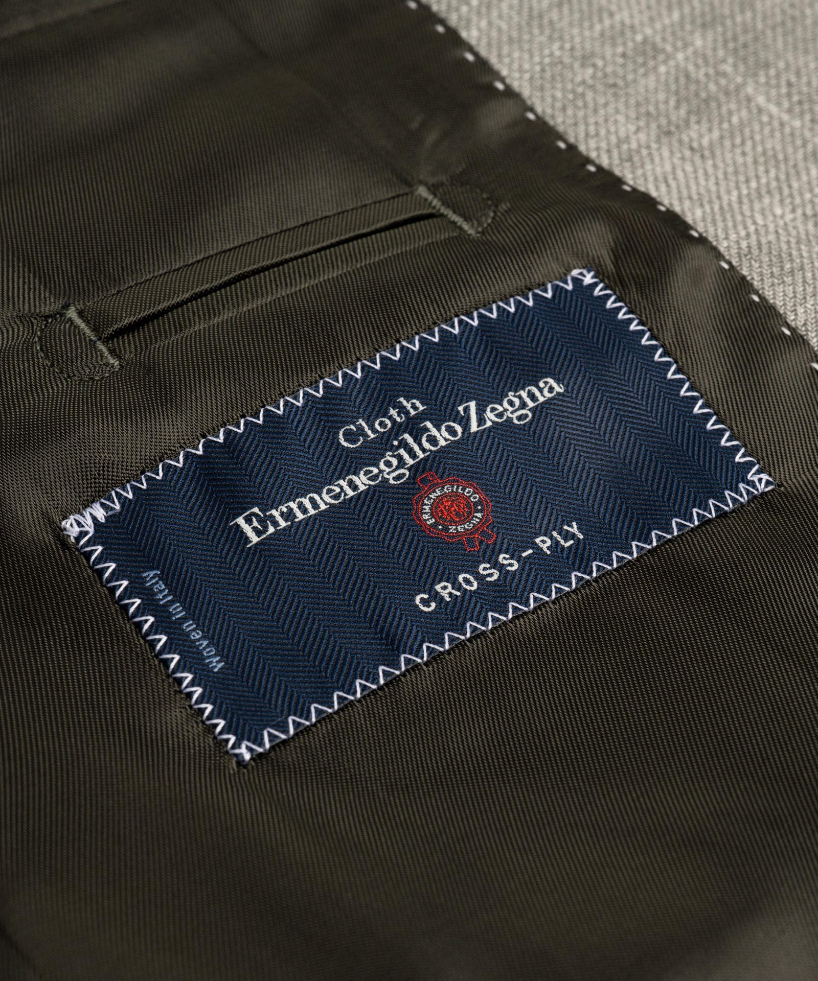 SOCI3TY Limited Fashion Colbert wol/zijde/linnen Zegna Cross - Ply lichtgroen - THE SOCIETY SHOP