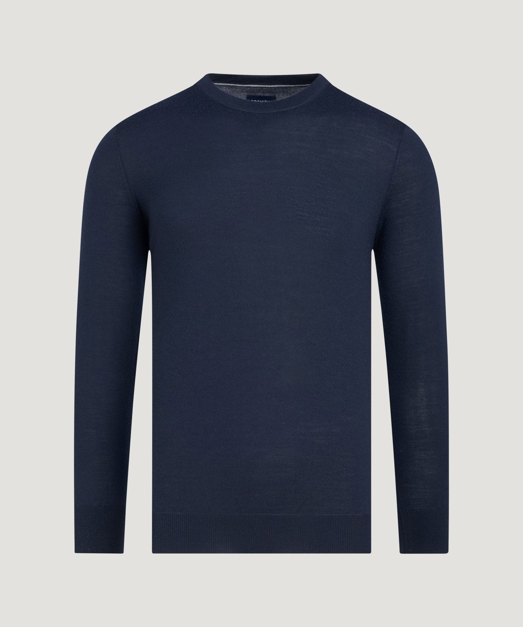 SOCI3TY Limited Fashion Crewneck trui fine merino donkerblauw - THE SOCIETY SHOP