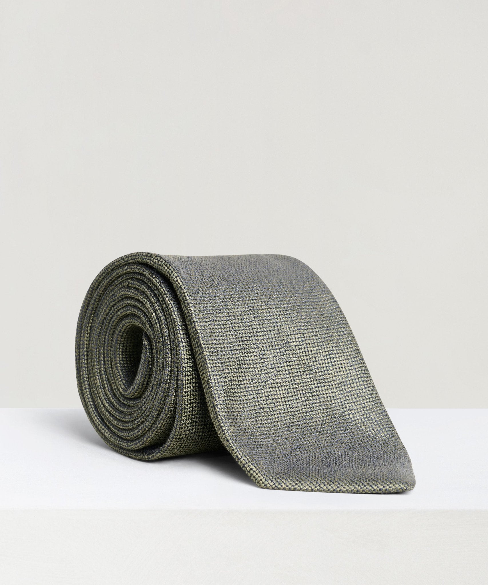 SOCI3TY Das basket weave zijde/linnen groen - THE SOCIETY SHOP