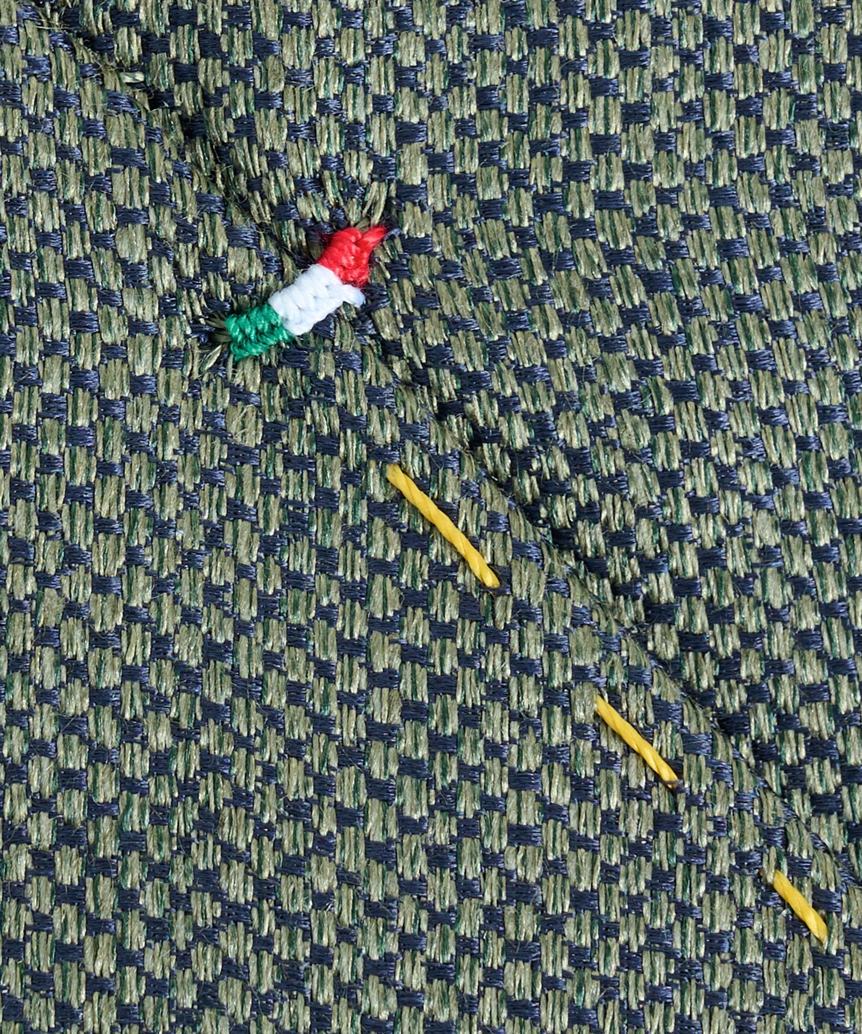 SOCI3TY Das basket weave zijde/linnen groen - THE SOCIETY SHOP