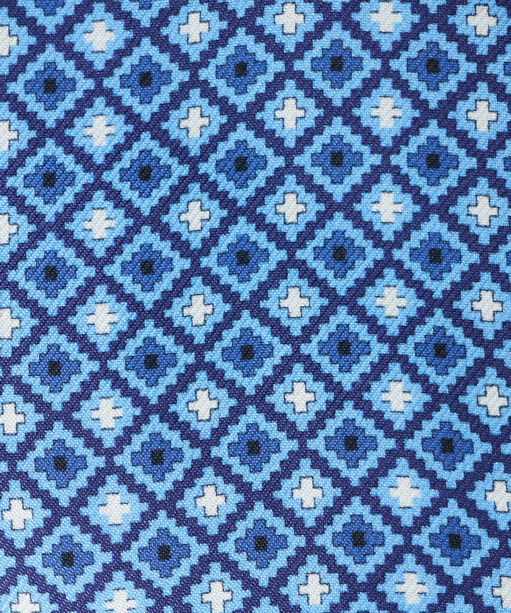 SOCI3TY Das geometrisch patroon zijde lichtblauw - THE SOCIETY SHOP