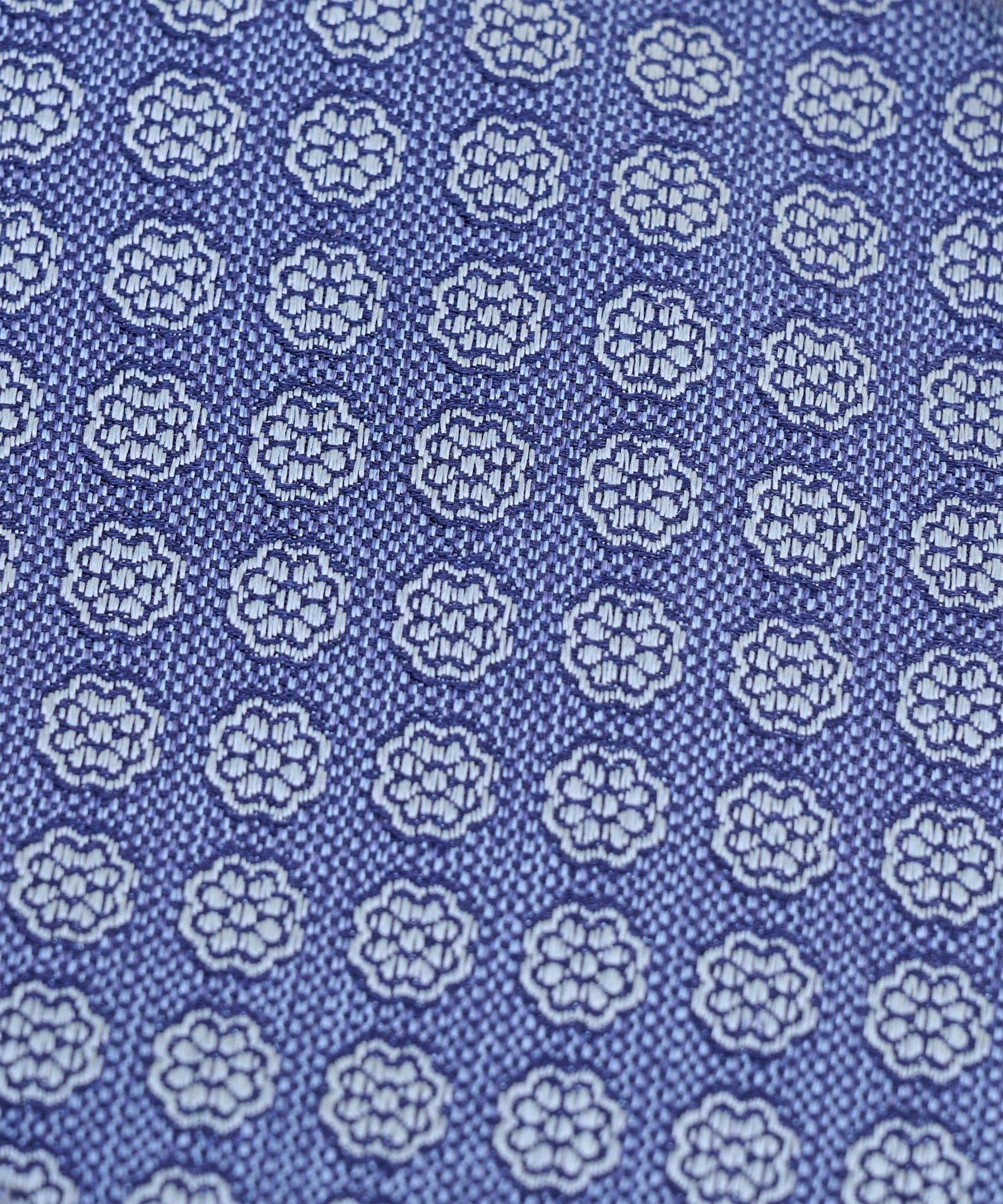 SOCI3TY Das zijde blauw bloemenprint - The Society Shop