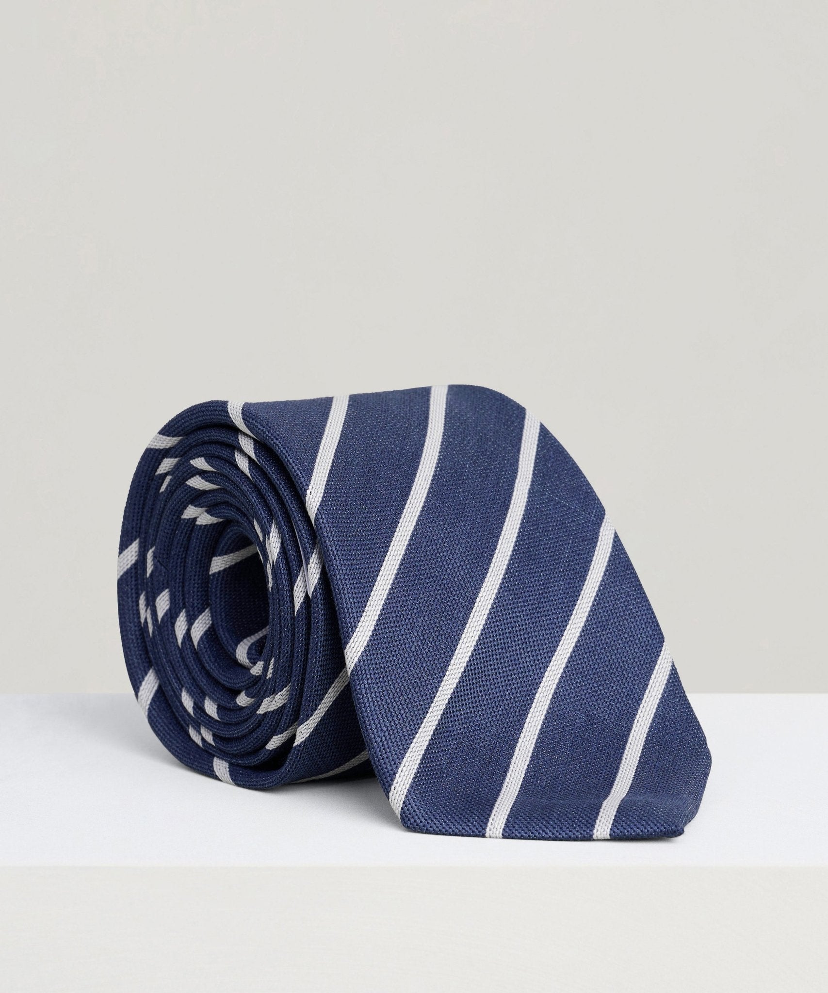 SOCI3TY Das zijde donkerblauw gestreept - THE SOCIETY SHOP