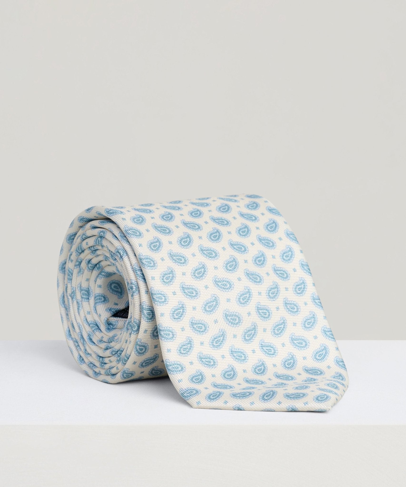 SOCI3TY Das zijde lichtblauw paisley - THE SOCIETY SHOP